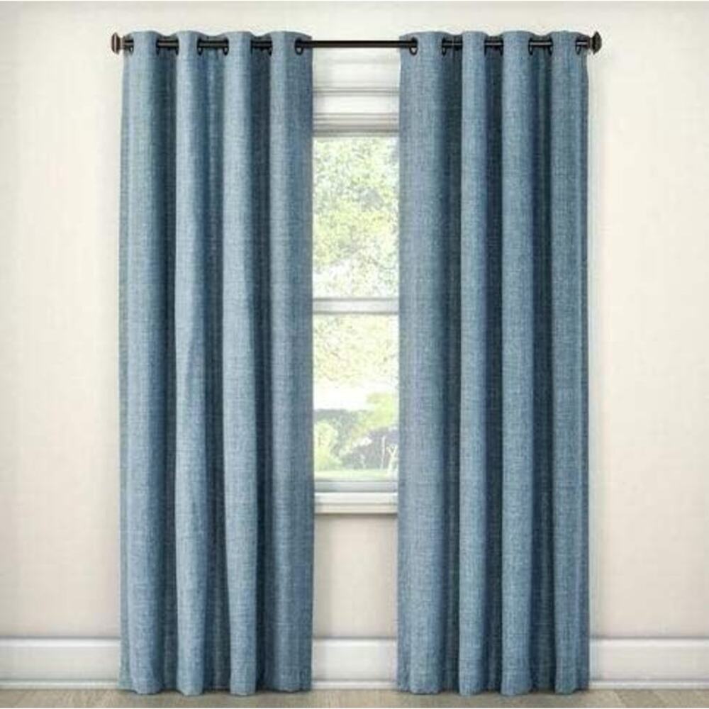 Eclipse Rowland Room Darkening Window Curtain Panel, 52" x 95", Blue
